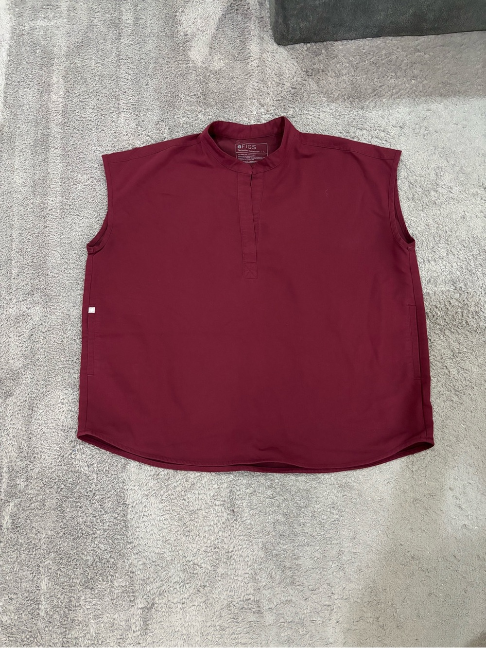 Large FIGS Burgundy Scrub Top
